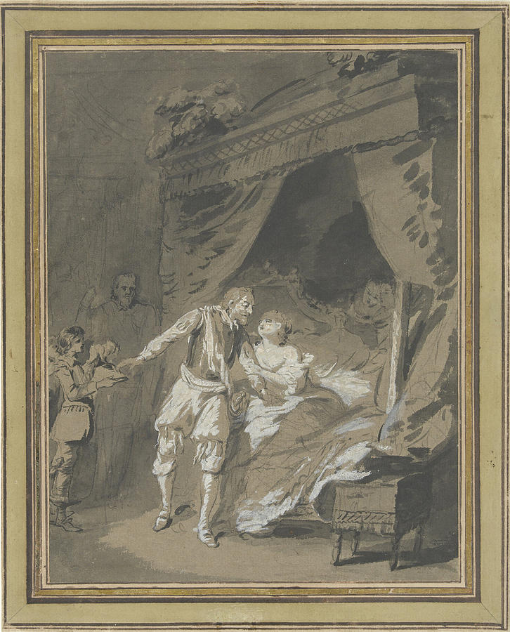 Farewell scene Drawing by Anonymous