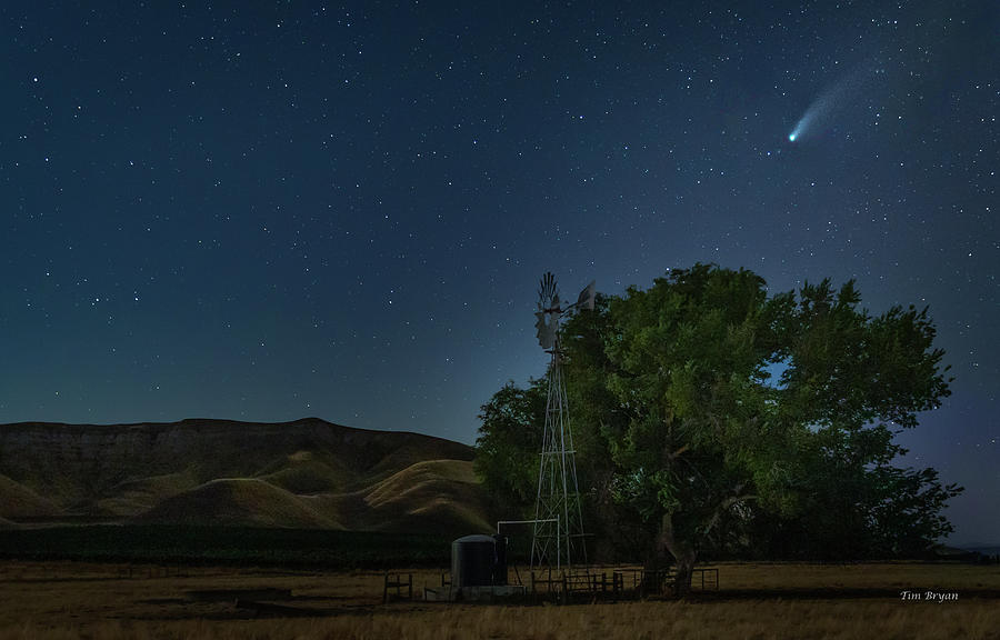 Landscape Photograph - Farewell to Comet Neowise by Tim Bryan