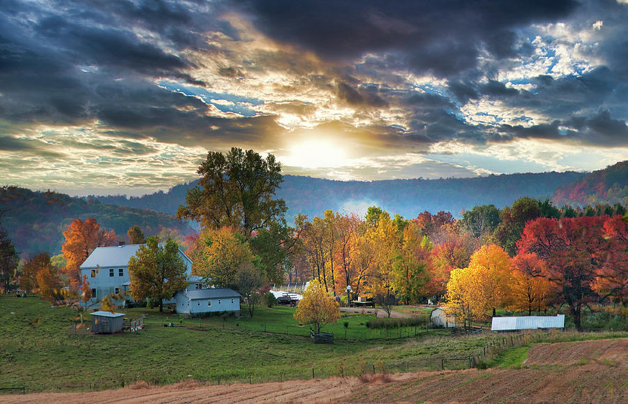 Farm Aglow Photograph by Randall Branham