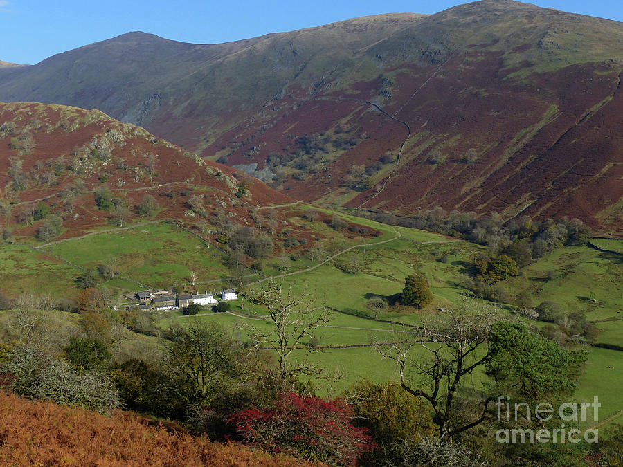 Farm and Fells - Troutbeck - Lake District - England Photograph by Phil Banks