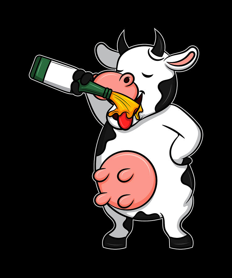 Farm Animals Drink Beer Cow Pig Chicken And Beer Digital Art By Tom Schiesswald