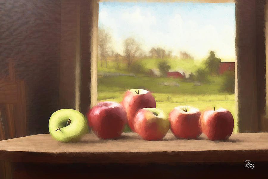 Farm Apples Digital Art by Debra Boucher