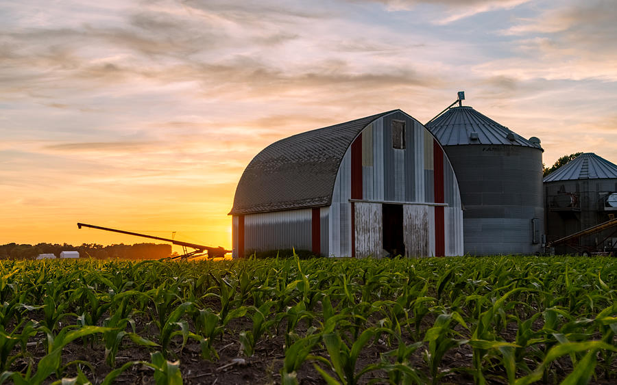 Farm Country Sunset Photograph by Andrew Miller