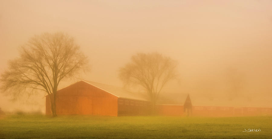 Farm Fog Photograph by Jim Carlen