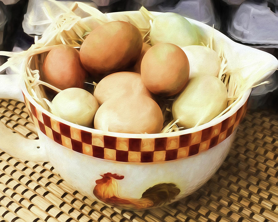 Farm Fresh Eggs - Farmers Market Photograph by Peggy Collins