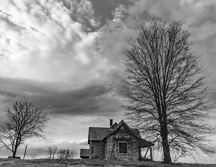 Farm House And Storm Clouds Photograph by Scott Smith