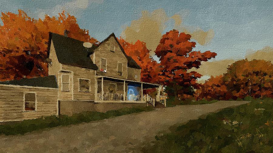 Farm House Painting by Charlie Roman