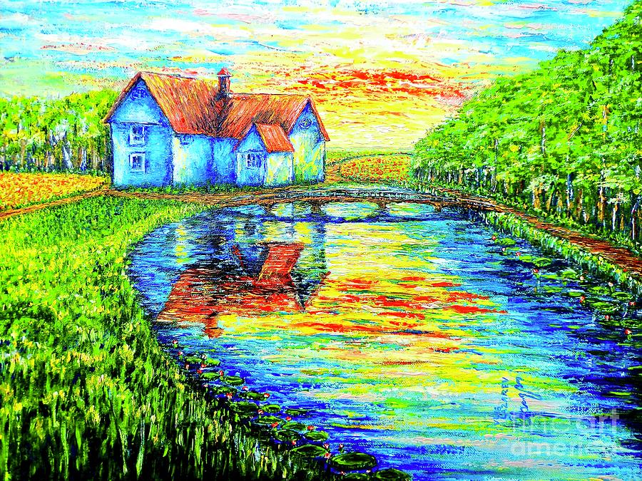 Abstract Painting - Farm House by Viktor Lazarev