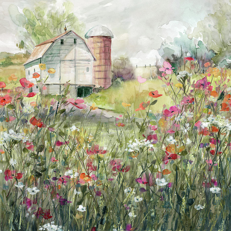 Farm In Bloom Painting by Carol Robinson