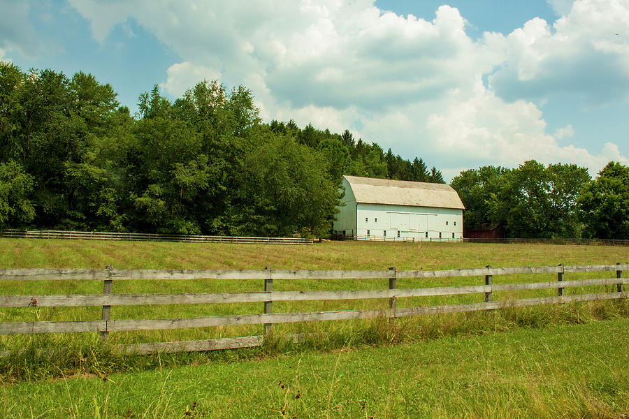 White Barn and the Countryside Photograph by Stephanie Dailey - Fine ...