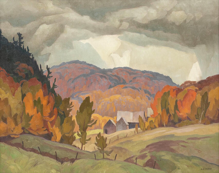 Farm on Kilmer Road, Quebec by A. J. Casson Painting by Alfred Joseph A J Casson Farm on Kilmer Road, Quebec by A. J. Casson Painting by Alfred Joseph A J Casson