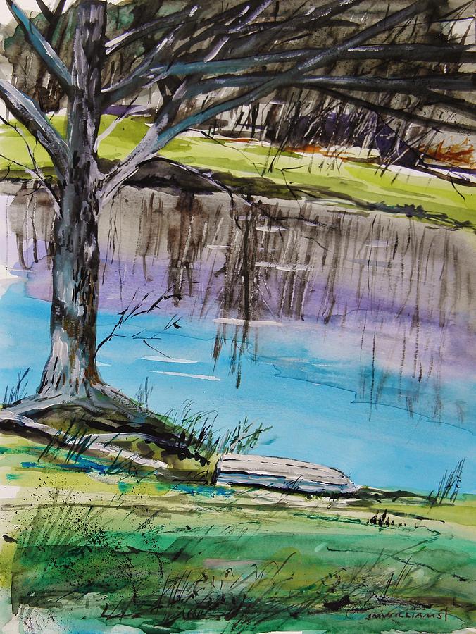 Farm Pond in April Painting by John Williams
