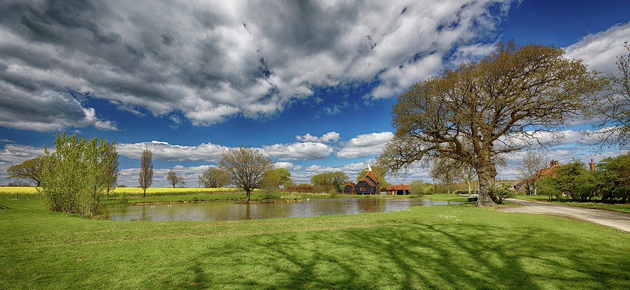 Tree Photograph - Farm Pond in The Garden of England Kent UK by John Gilham