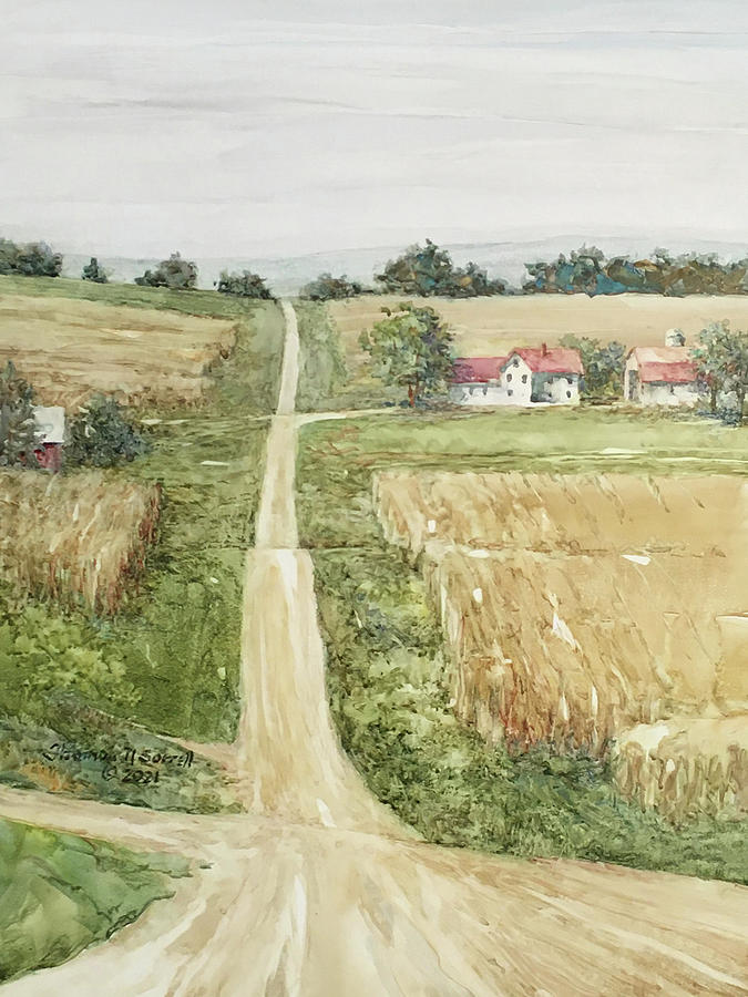 Farm Road Painting by Thomas Sorrell