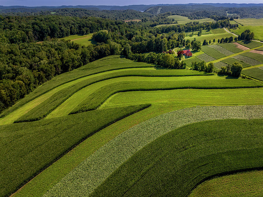 Farm Shapes In PA  Photograph by Susan Candelario