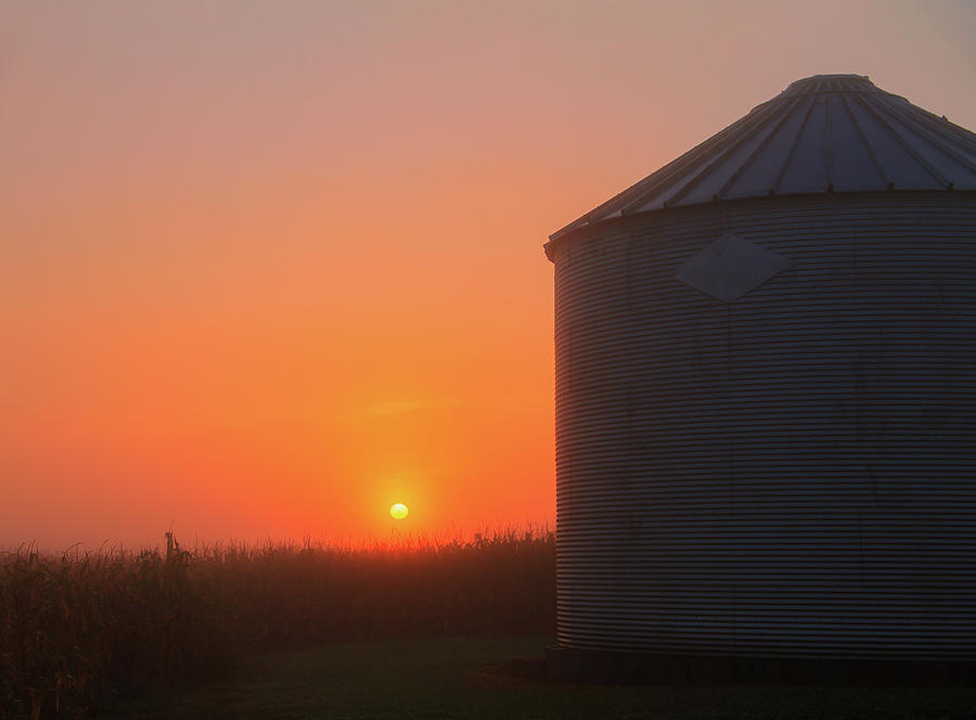 Farm Silo Sunset Photograph by Dan Sproul