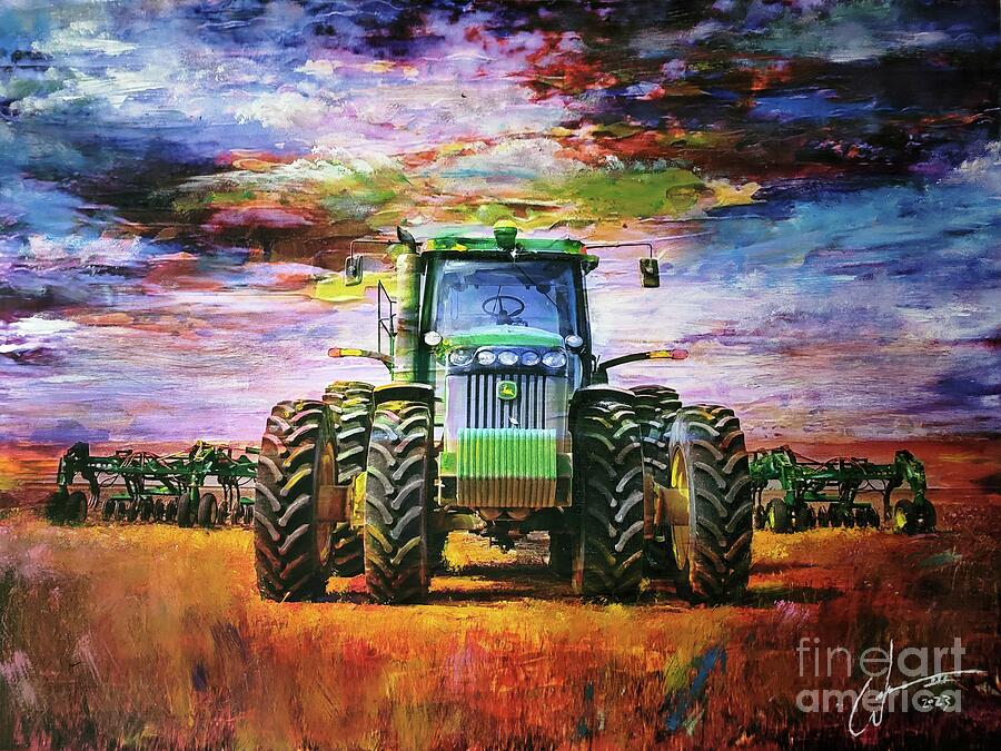 Farm Mixed Media - Farm Symmetry by William Smith Farm Mixed Media - Farm Symmetry by William Smith