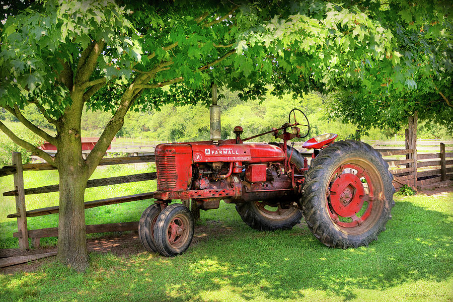 Farm - Tractor -  Grand dads tractor Photograph by Mike Savad
