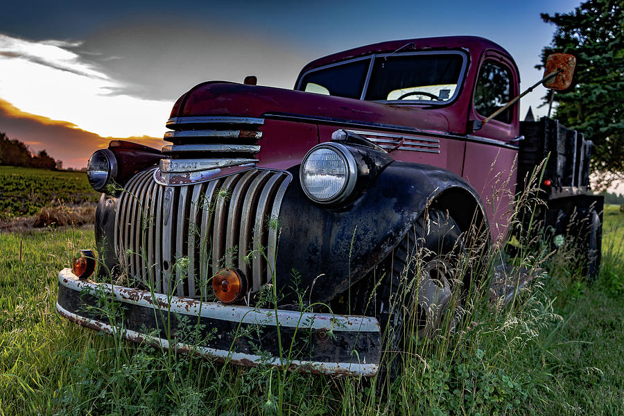 Farm Truck at Sunset #2 Photograph by Scott Smith