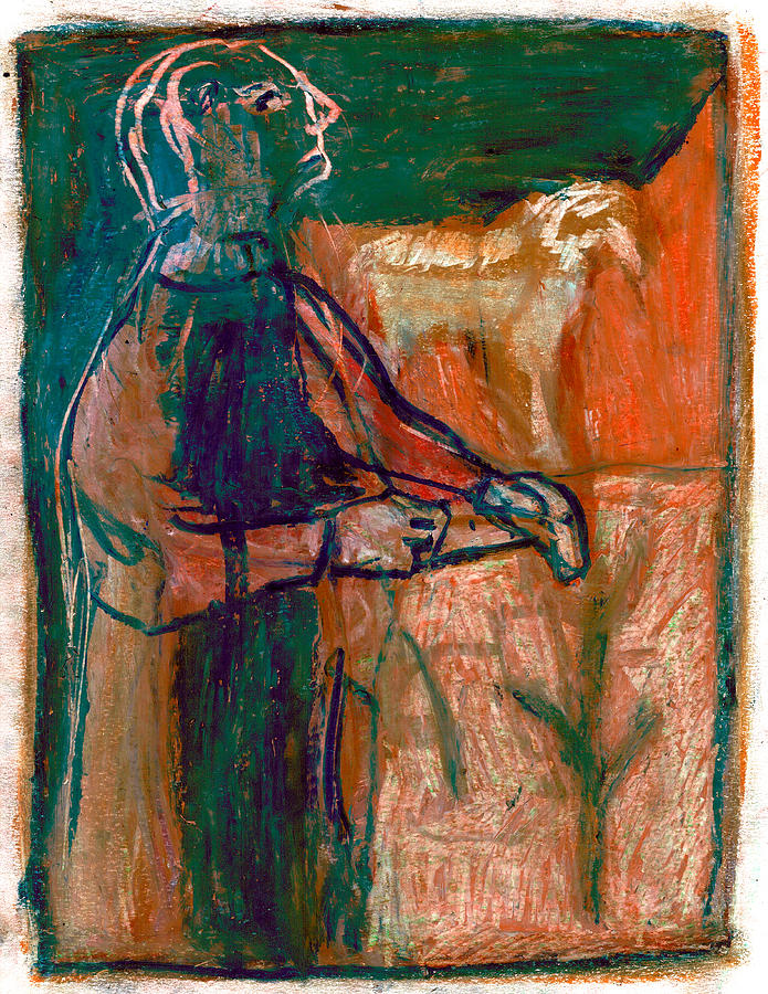 Farmer and Animals Drawing by Edgeworth Johnstone