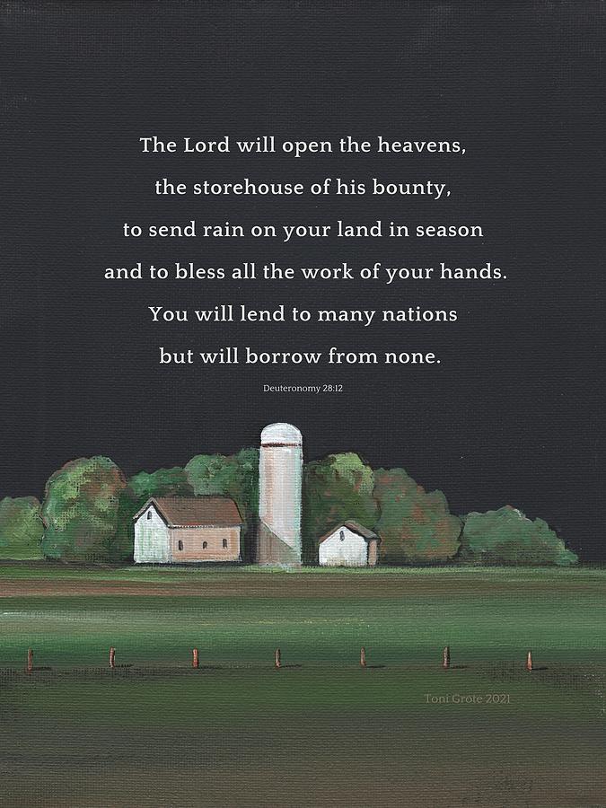 Farmer Bible Verse Art Painting
