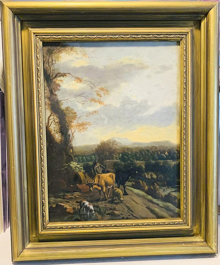 Farmer with Cattle Painting by Eugene Verboeckhoven