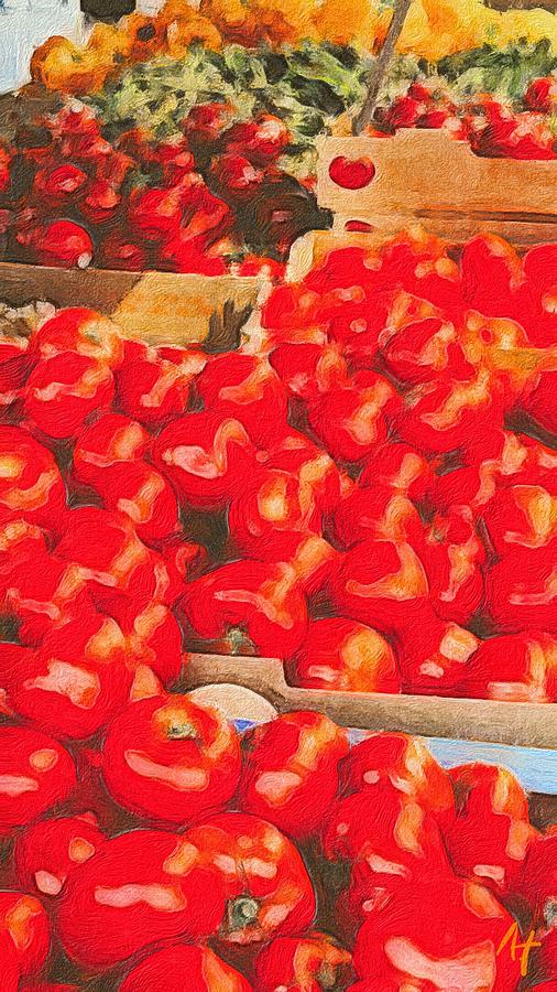 Farmers Market Painting by AList Art Gallery