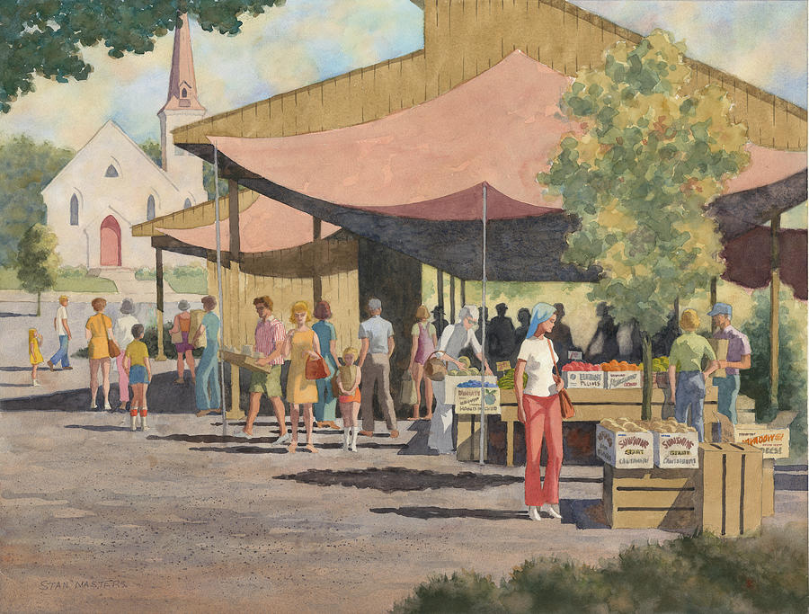 Farmers Market Painting by Stan Masters Farmers Market Painting by Stan Masters