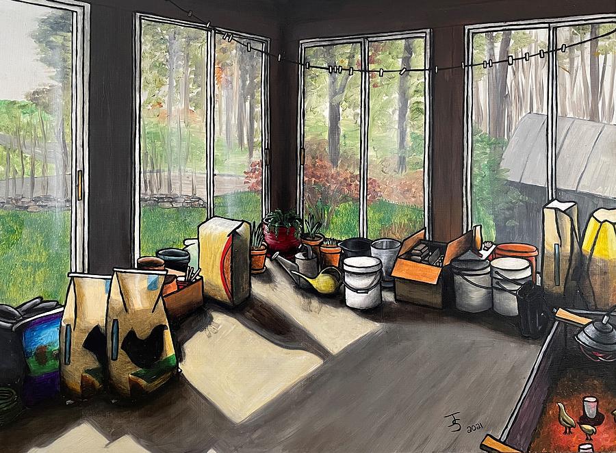 Farmers Porch Painting by Joanne Stowell