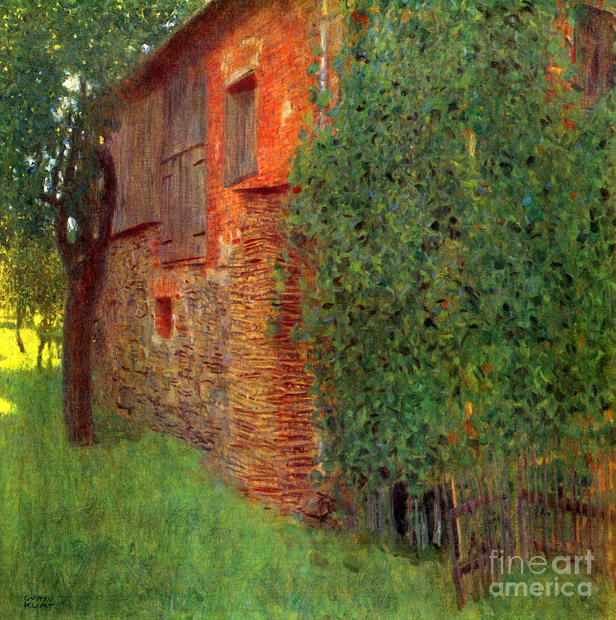 Farmhouse in Kammer am Attersee Painting by Alexandra Arts