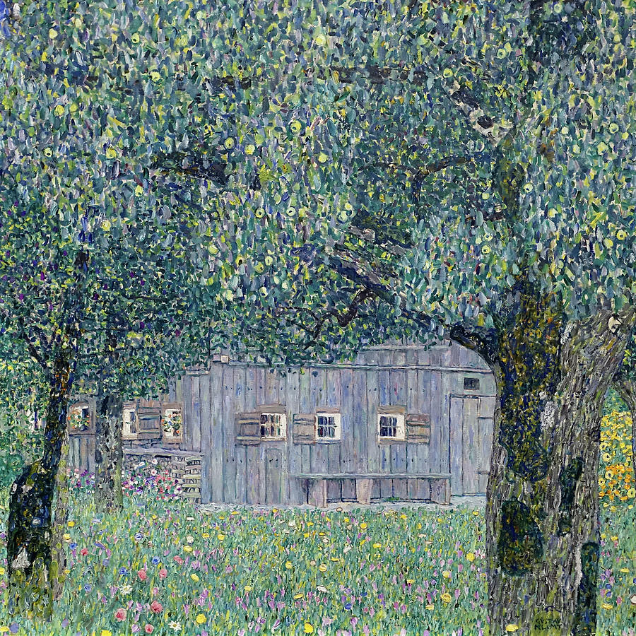 Gustav Klimt Painting - Farmhouse in Upper Austria by Gustav Klimt