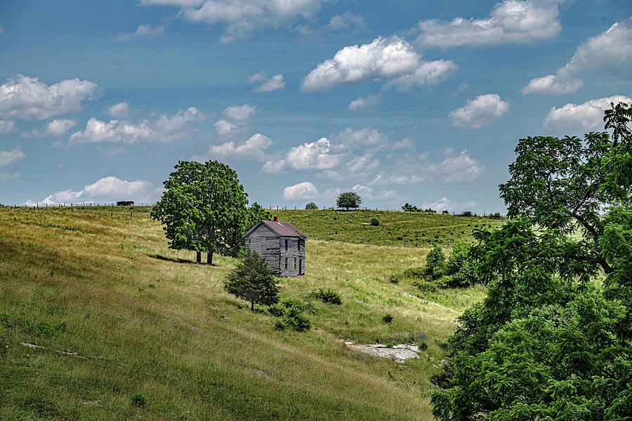 Farmhouse On A Hillside Photograph