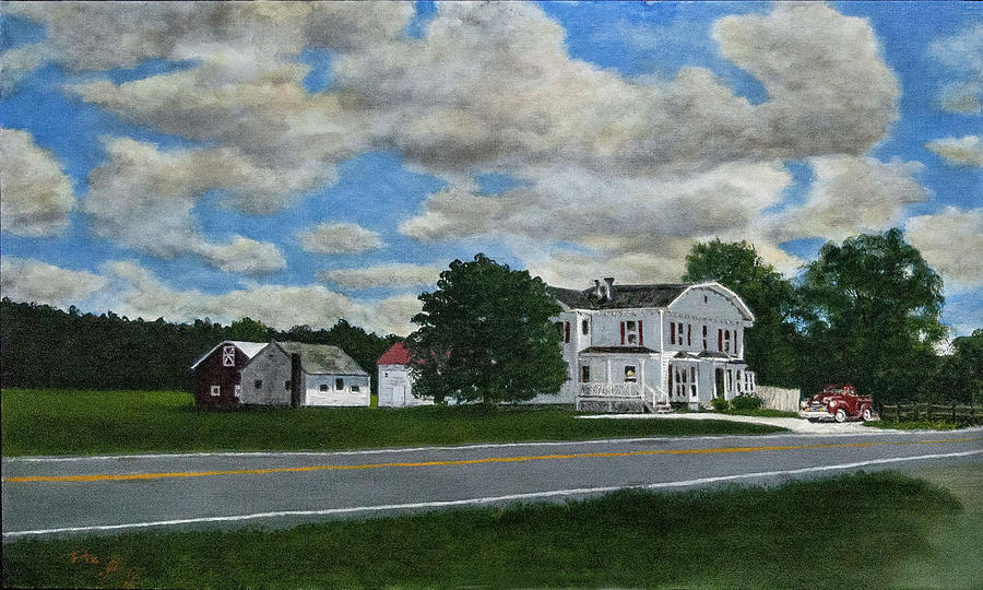 Farmhouse Painting by Rick Fitzsimons