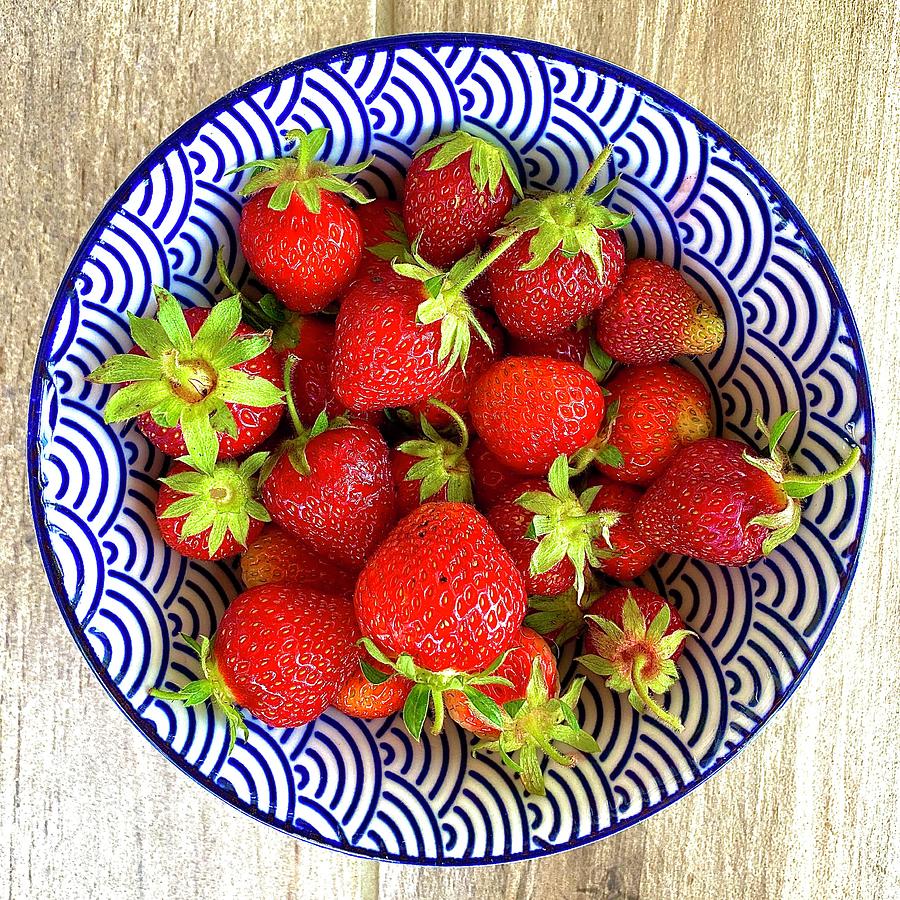 Strawberries Photograph - Farmhouse Strawberries by Margot Sappern Strawberries Photograph - Farmhouse Strawberries by Margot Sappern