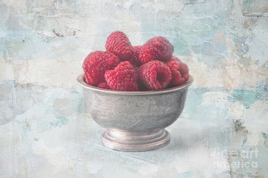 Raspberry Mixed Media - Farmhouse Style Raspberries by Elisabeth Lucas