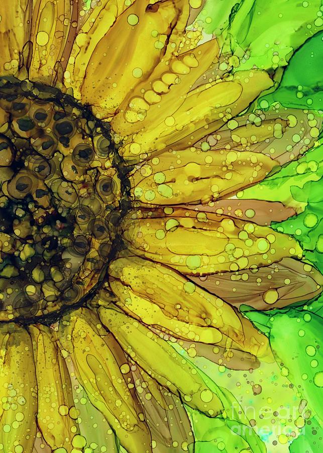 Farmhouse Sunflower Painting  Painting by Joanne Herrmann
