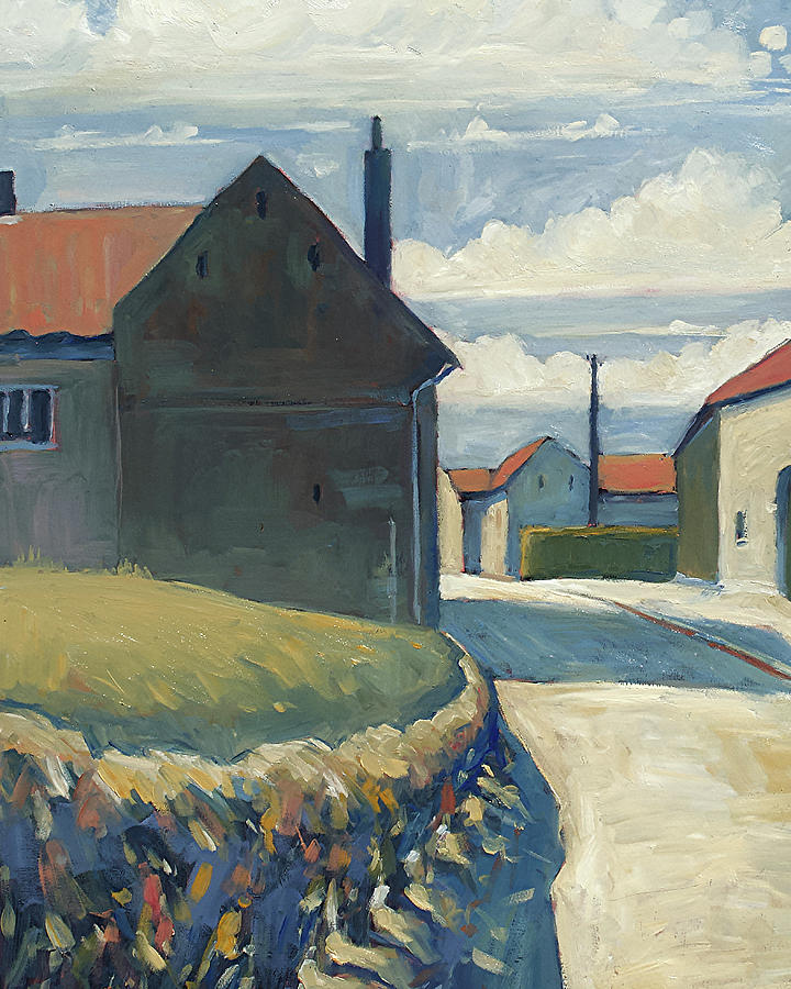 Farmhouses in Zuid Limburg Painting by Nop Briex