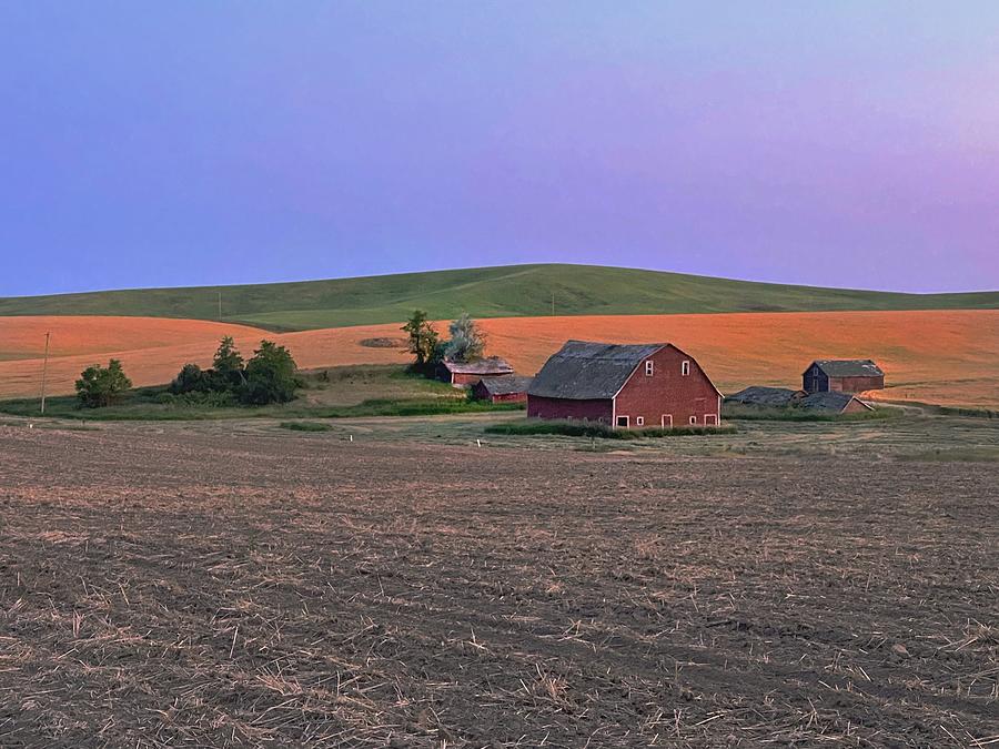 Wheat Farm Sunset Photograph by Jerry Abbott
