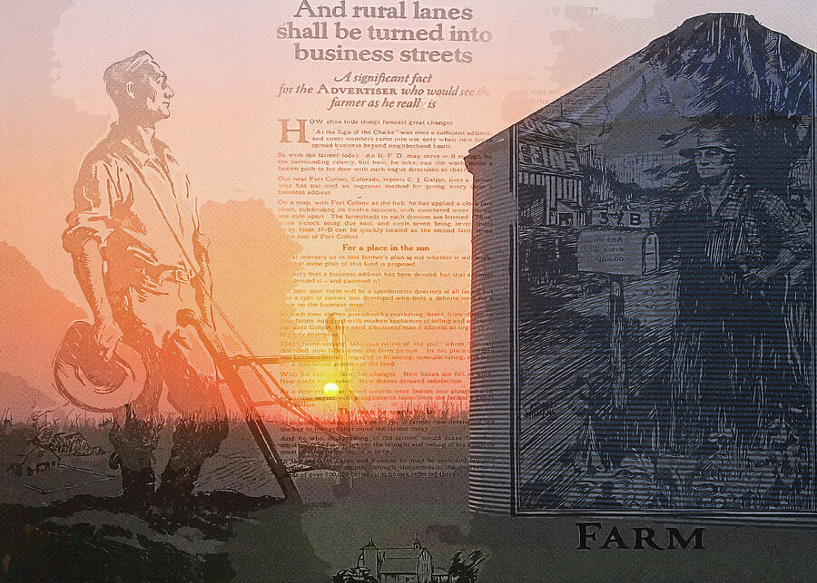 Farming Sunset Mixed Media Mixed Media by Dan Sproul Farming Sunset Mixed Media Mixed Media by Dan Sproul