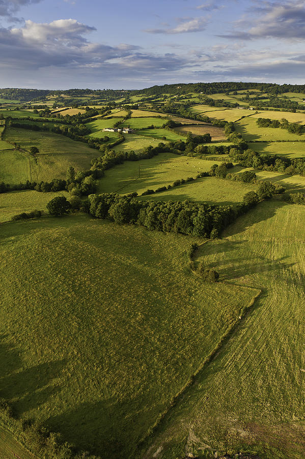 Farmland field rural landscape aerial vista Photograph by fotoVoyager