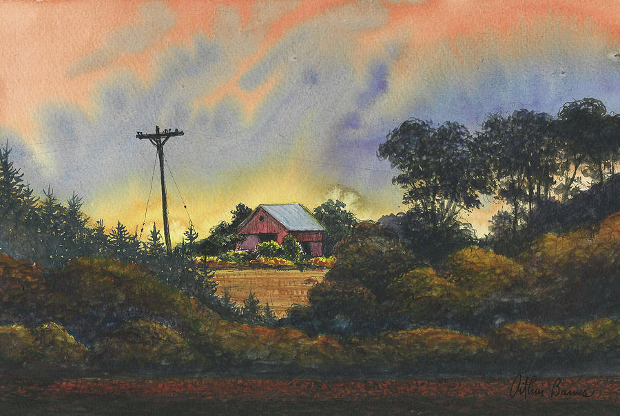 Farmlands Painting by Arthur Barnes
