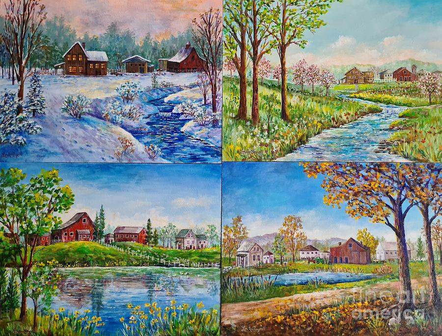 Farms of Ohio Painting by Lou Ann Bagnall