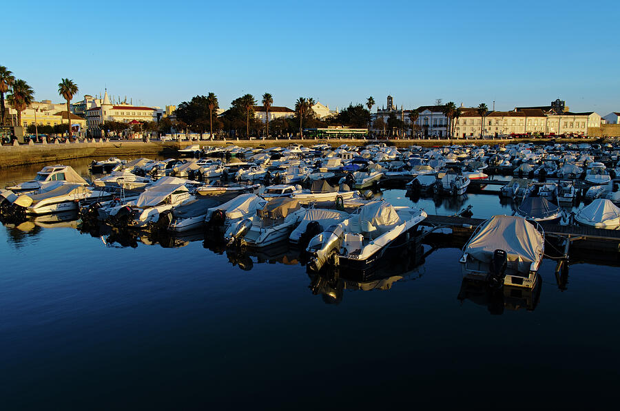 Faro city Marina at late afternoon. Algarve Portugal Photograph by Angelo DeVal