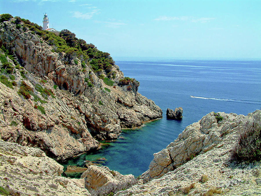 Faro de Capdepera Lighthouse - Mallorca Digital Art by Joseph Hendrix
