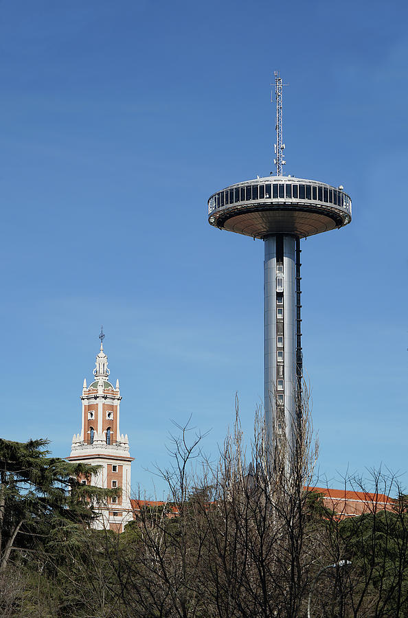 Faro de Moncloa and Museum of the Americas Photograph by Richard Reeve