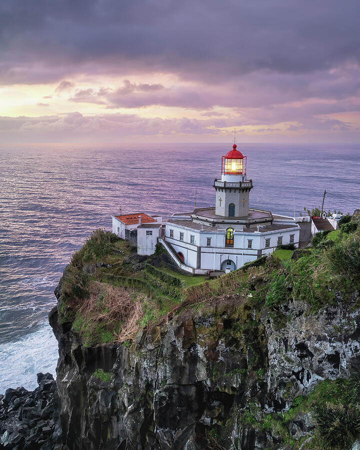 Farol do Arnel Lighthouse - Sao Miguel Island - Azores Photograph by Alex Mironyuk