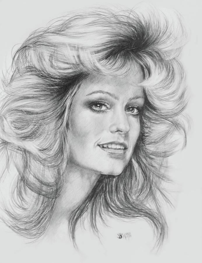 Portrait Drawing - Farrah by Barbara Keith