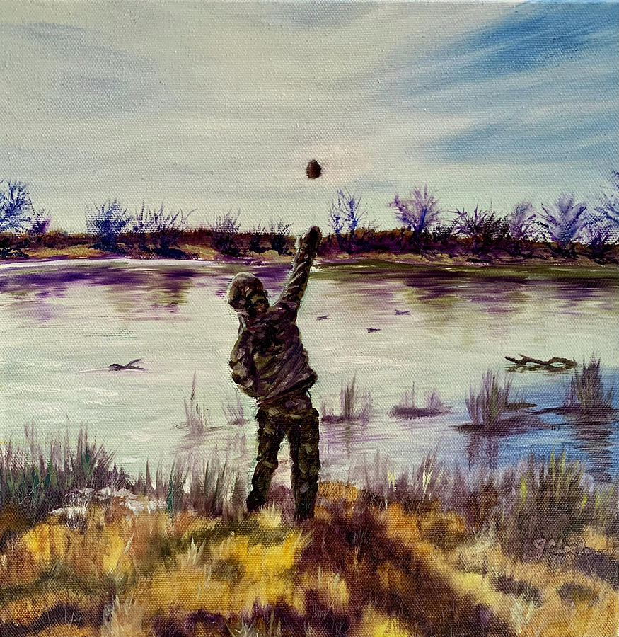 Farther Than the Last Throw Painting by Jan Chesler