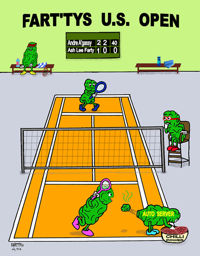 Fartty Tennis Tournament Digital Art by Kelly Mills