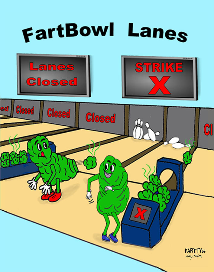 Farttys Bowling Alley Painting by Kelly Mills